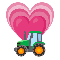 tractor and growing heart