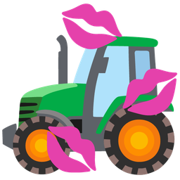 tractor and kiss mark