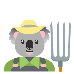 tractor and koala