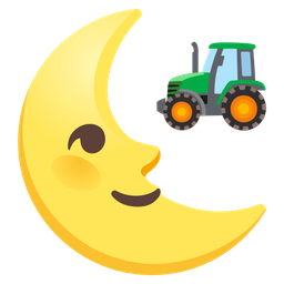 tractor and last quarter moon face