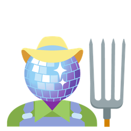 tractor and mirror ball