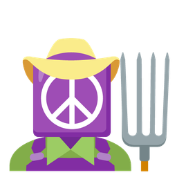 tractor and peace symbol