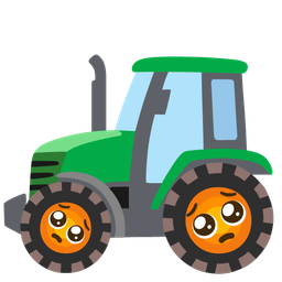 tractor and pleading face