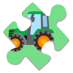 tractor and puzzle piece