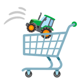 tractor and shopping cart