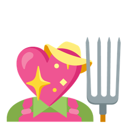 tractor and sparkling heart