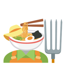 tractor and steaming bowl