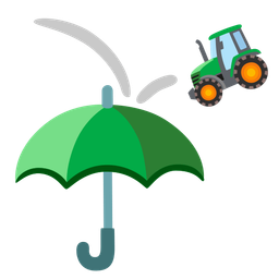 tractor and umbrella