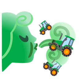 tractor and wind face