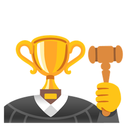 trophy and balance scale