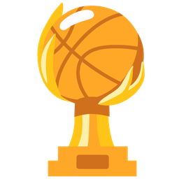 trophy and basketball