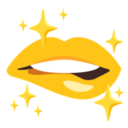 trophy and biting lip