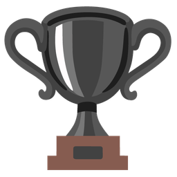 trophy and black heart