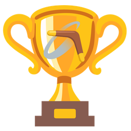 trophy and boomerang