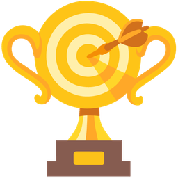 trophy and bow and arrow