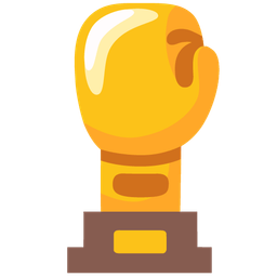 trophy and boxing glove