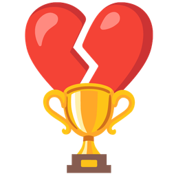 trophy and broken heart