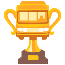 trophy and bus