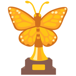trophy and butterfly