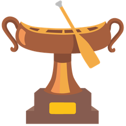 trophy and canoe
