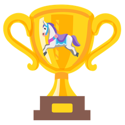 trophy and carousel horse