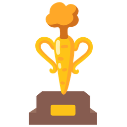 trophy and carrot