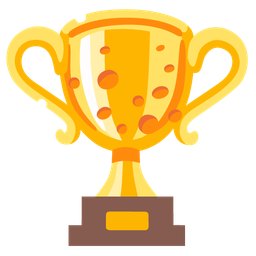 trophy and cheese wedge