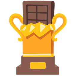 trophy and chocolate bar