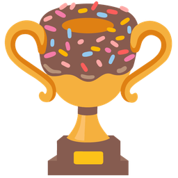 trophy and doughnut