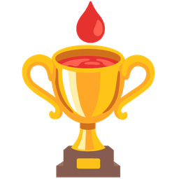 trophy and drop of blood