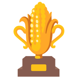 trophy and ear of corn