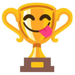 Trophy and Face savoring food