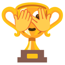 Trophy and Face with peeking eye