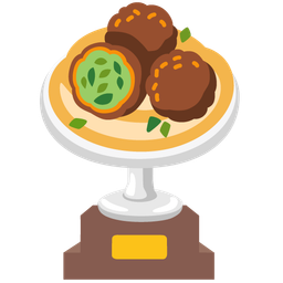 trophy and falafel