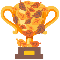 trophy and fallen leaf