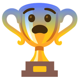 trophy and fearful face