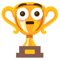 trophy and flushed face