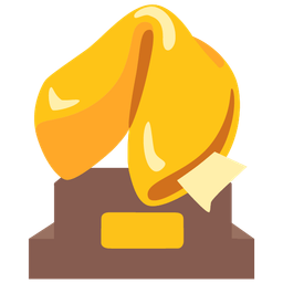trophy and fortune cookie