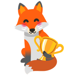trophy and fox