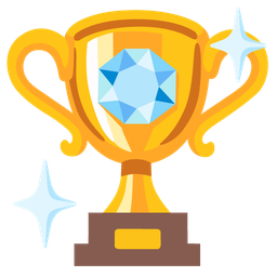 trophy and gem stone