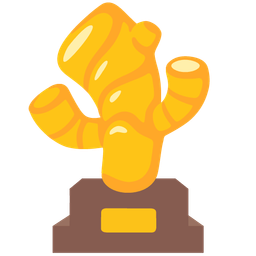 trophy and ginger root