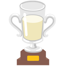 trophy and glass of milk