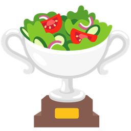 trophy and green salad