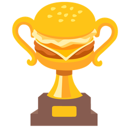 trophy and hamburger
