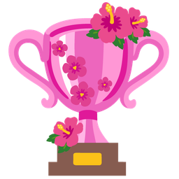 trophy and hibiscus
