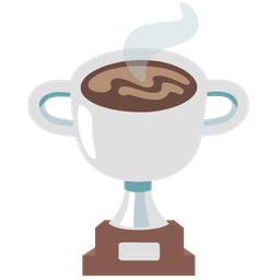 trophy and hot beverage