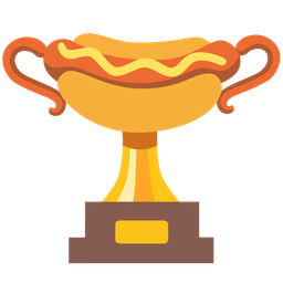 trophy and hot dog