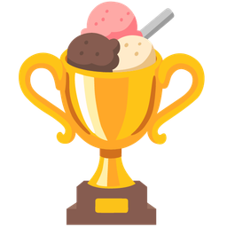trophy and ice cream