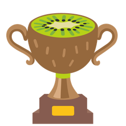 trophy and kiwi fruit
