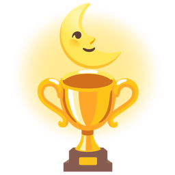 trophy and last quarter moon face